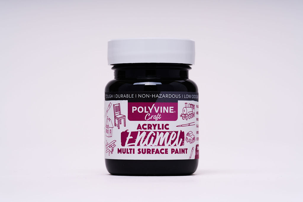 Polyvine Craft Acrylic Enamel Paint Set x 5: Primary - Image 3