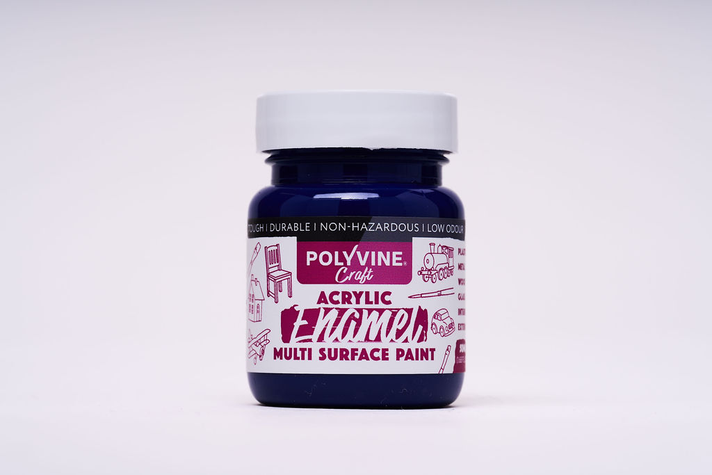 Polyvine Craft Acrylic Enamel Paint Set x 5: Primary - Image 5